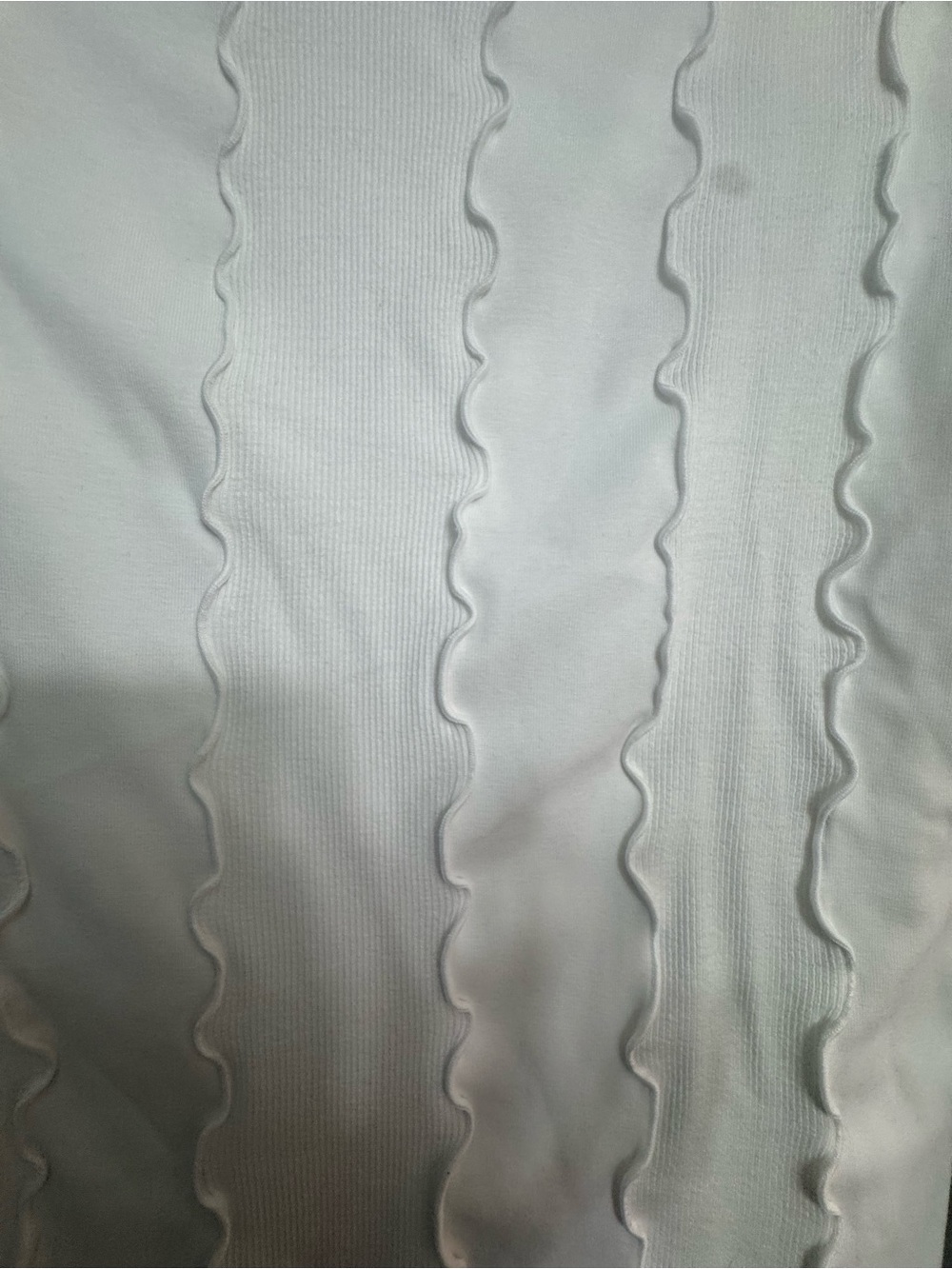LOFT White Long-Sleeve Ruffle-Detail Knit Top - Picture 2 of 5